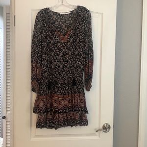 Black long sleeve mini dress